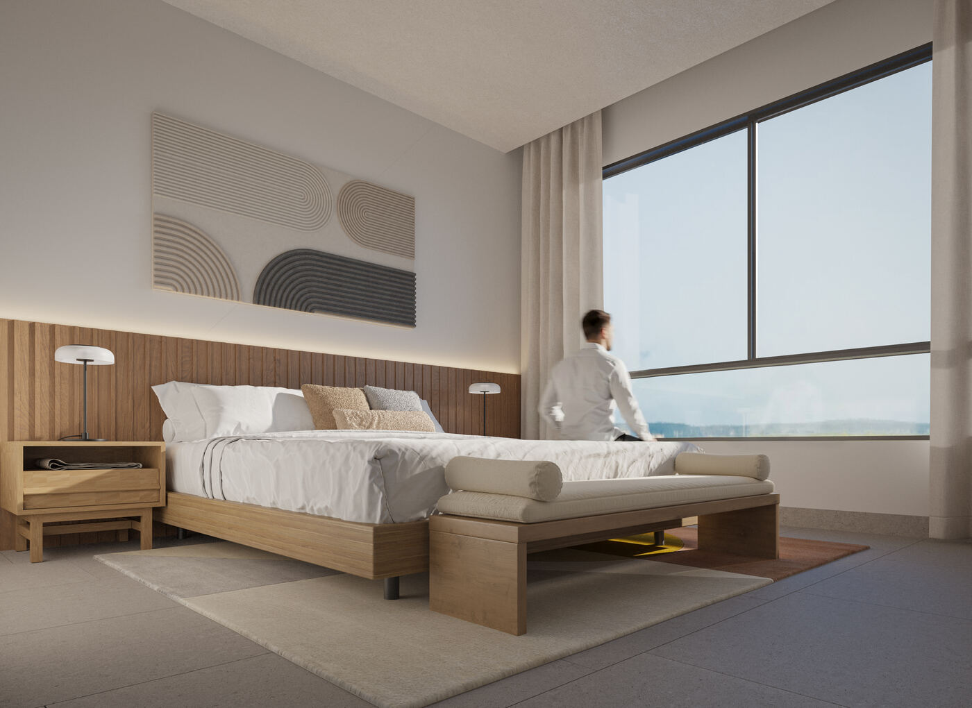 Dormitorio de una unidad de una habitación en Costa Blanca